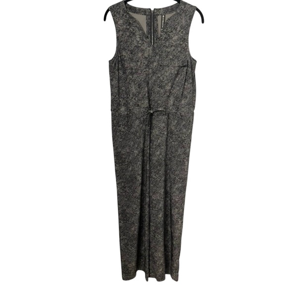 Athleta Women’s Jumpsuit Topanga Viper Black Gray Printed Sleeveless Size XS - Picture 4 of 10